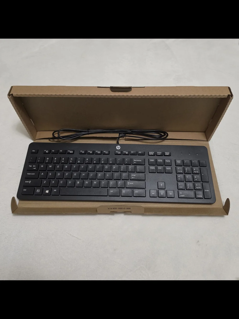 HP SK-2120 Wired Keyboard, Black, with USB Cable - New in Box